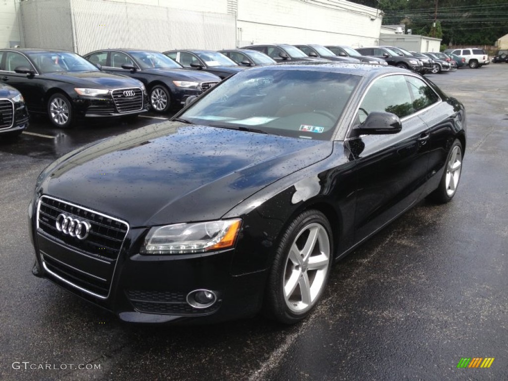 2009 A5 3.2 quattro Coupe - Brilliant Black / Cinnamon Brown photo #1