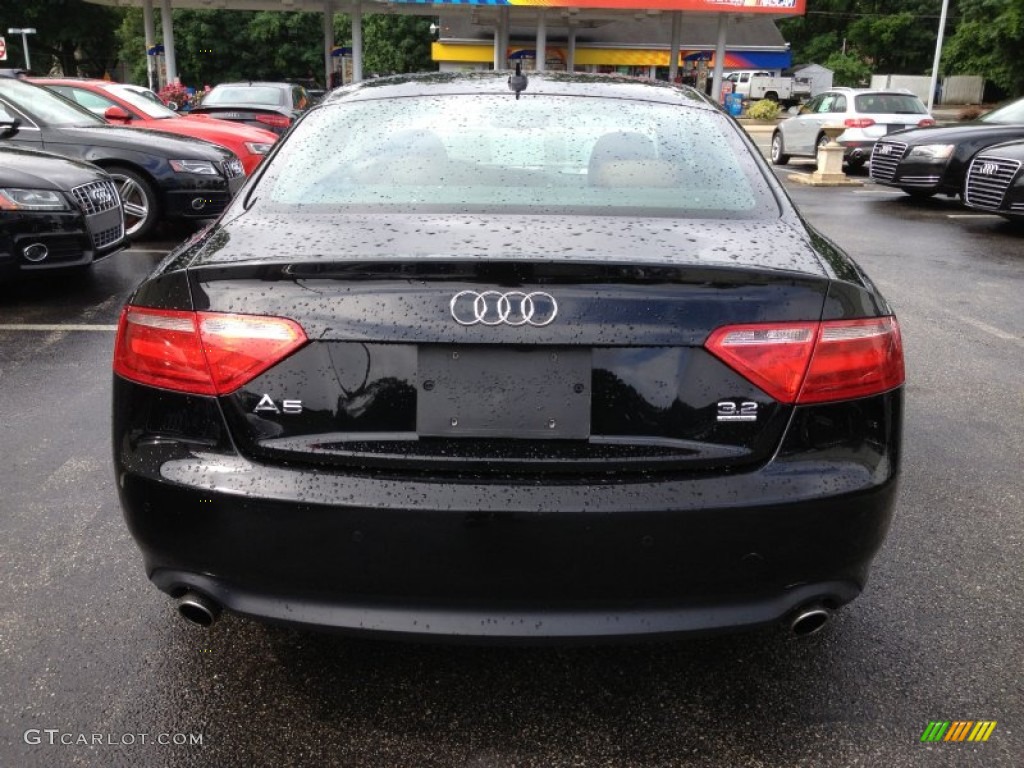 2009 A5 3.2 quattro Coupe - Brilliant Black / Cinnamon Brown photo #4