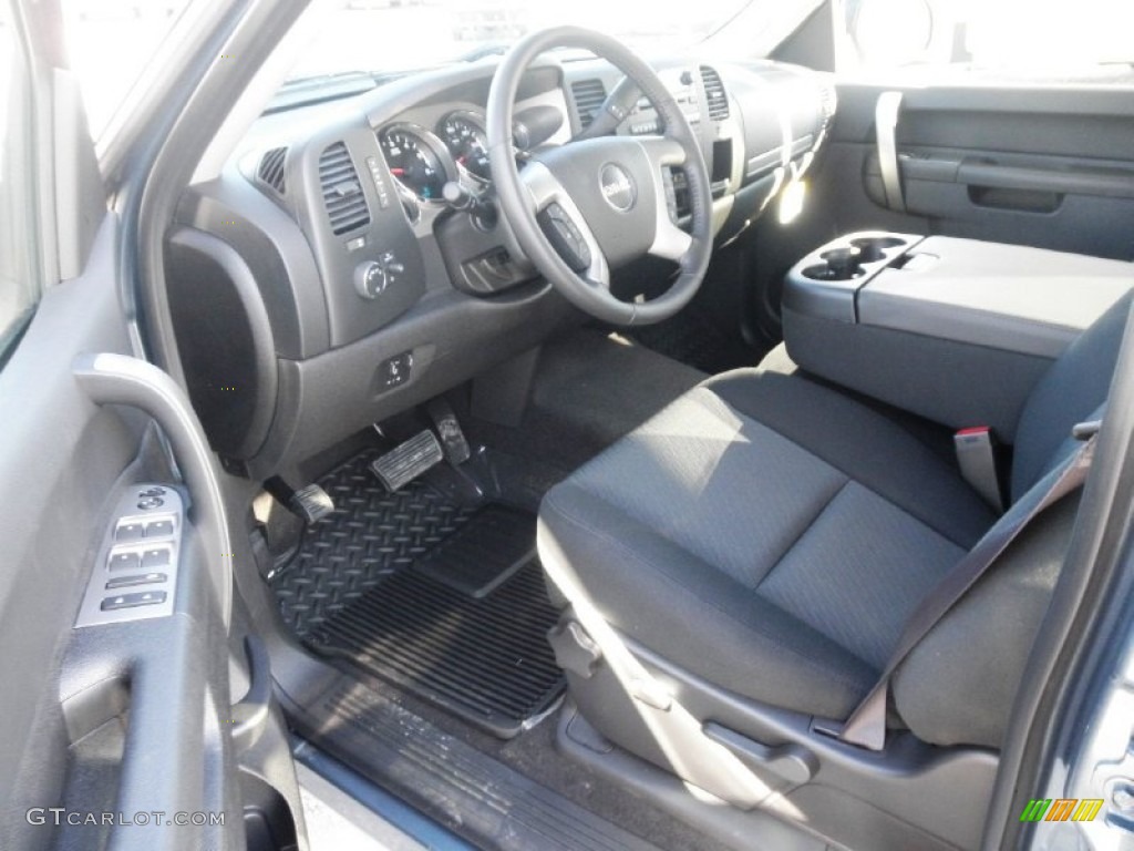 2013 Sierra 1500 SLE Crew Cab 4x4 - Stealth Gray Metallic / Ebony photo #5