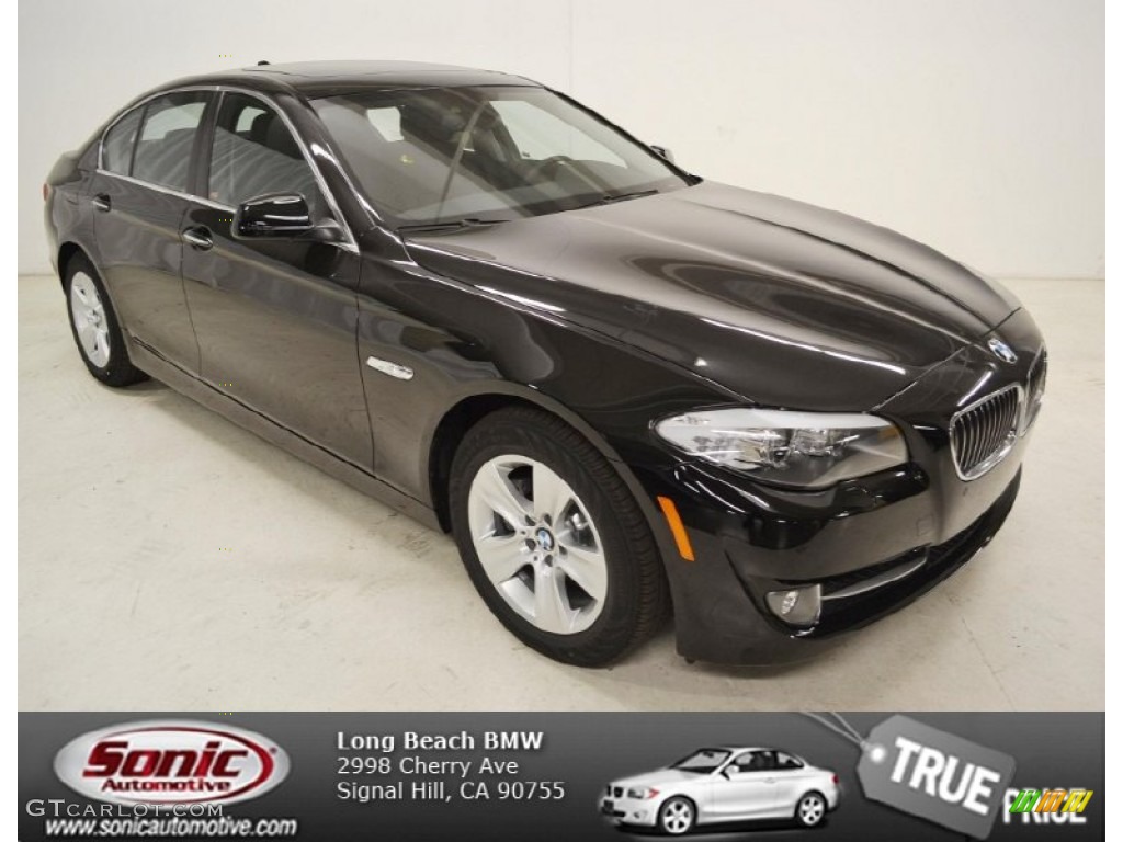 2013 5 Series 528i Sedan - Jet Black / Black photo #1