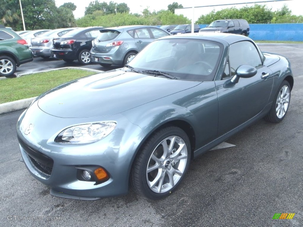 Dolphin Gray Mica 2013 Mazda MX-5 Miata Grand Touring Hard Top Roadster Exterior Photo #81813655