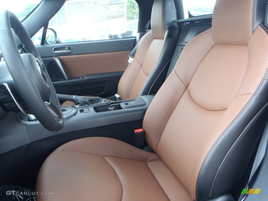 Spicy Mocha Interior 2013 Mazda MX-5 Miata Grand Touring Hard Top Roadster Photo #81813846