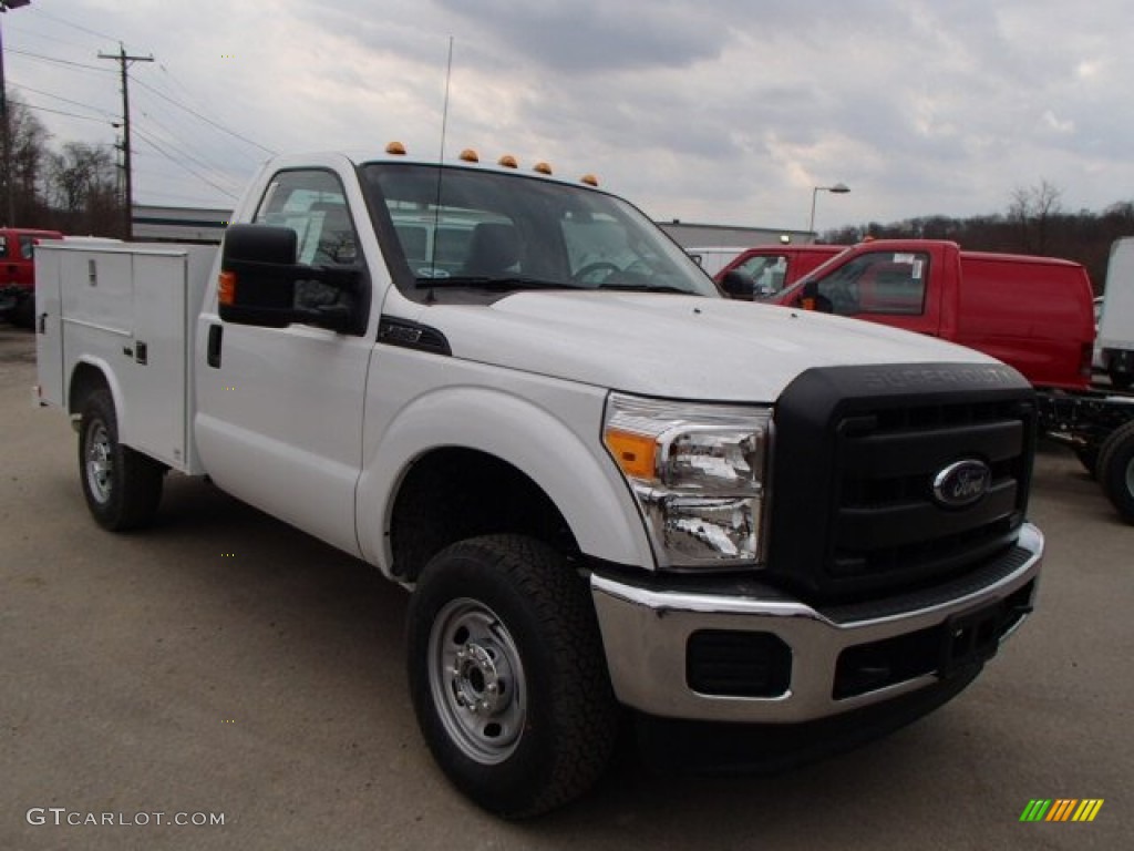2013 F250 Super Duty XL Regular Cab 4x4 Chassis - Oxford White / Steel photo #2