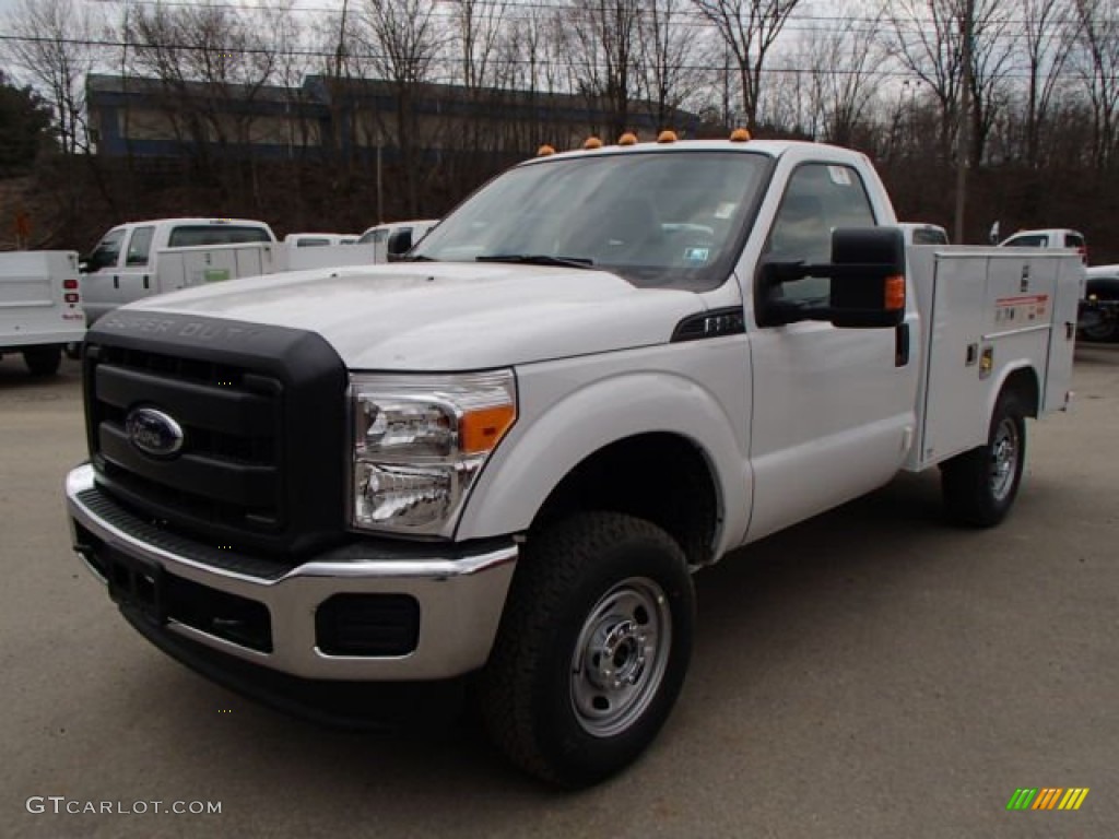 2013 F250 Super Duty XL Regular Cab 4x4 Chassis - Oxford White / Steel photo #4