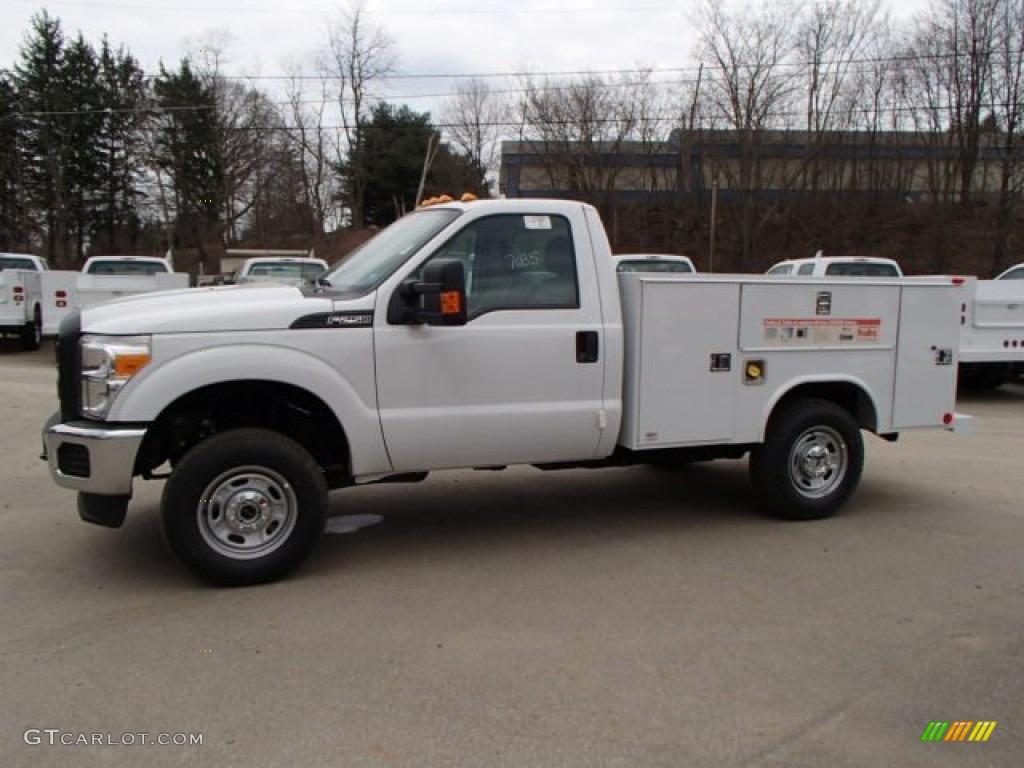 2013 F250 Super Duty XL Regular Cab 4x4 Chassis - Oxford White / Steel photo #5