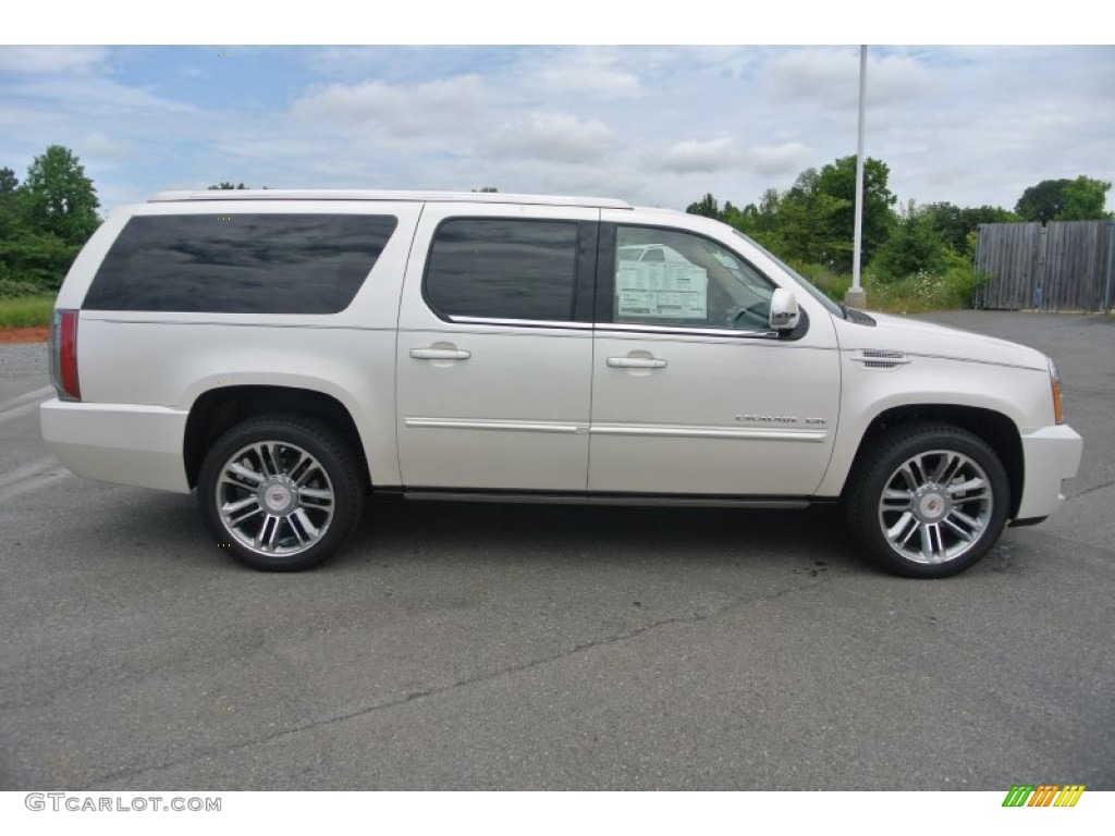 2013 Escalade ESV Premium AWD - White Diamond Tricoat / Cashmere/Cocoa photo #3