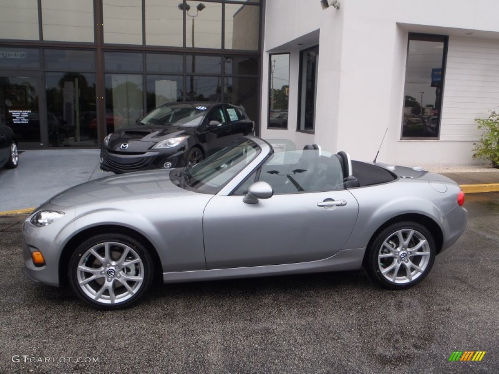 Liquid Silver Metallic 2013 Mazda MX-5 Miata Grand Touring Roadster Exterior Photo #81814503