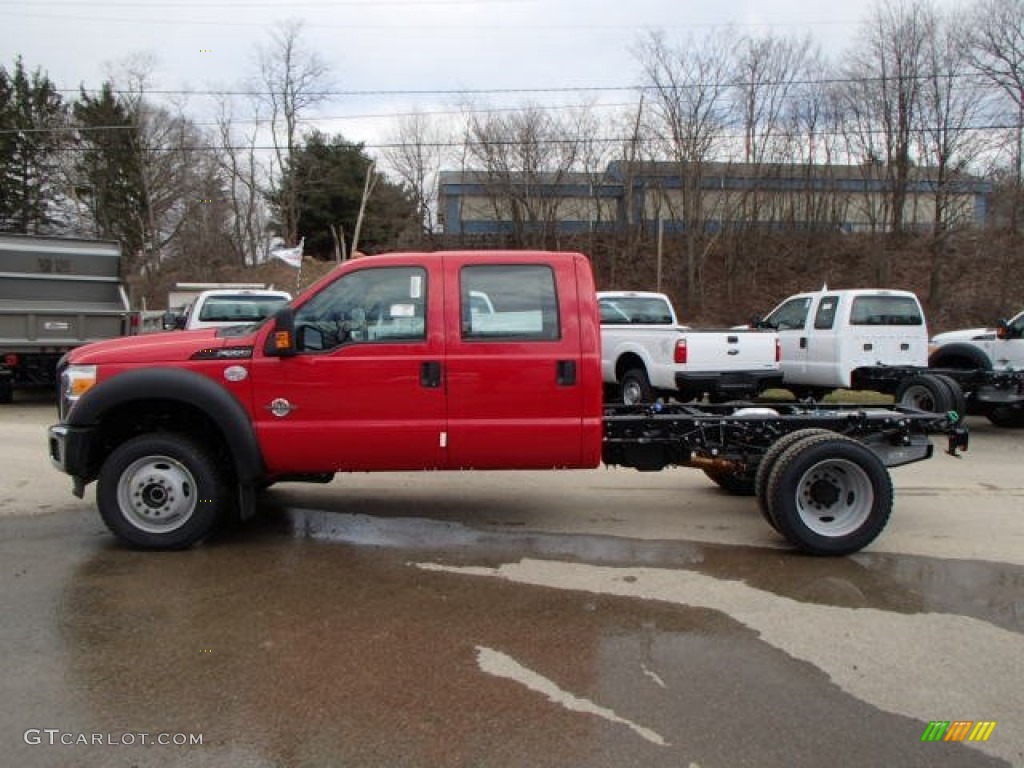 Vermillion Red 2013 Ford F550 Super Duty XL Crew Cab Chassis Exterior Photo #81814596