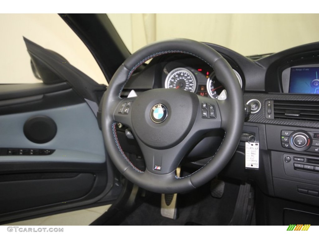 2012 BMW M3 Convertible Palladium Silver/Black/Black Steering Wheel Photo #81815442