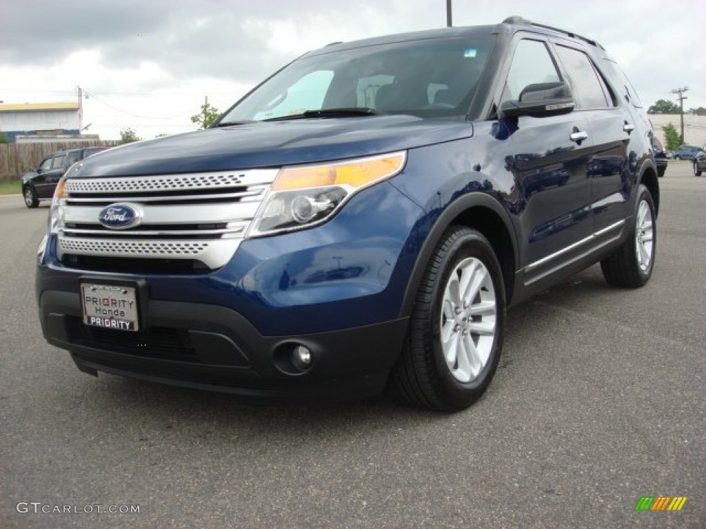 2012 Explorer XLT EcoBoost - Dark Pearl Blue Metallic / Charcoal Black photo #1