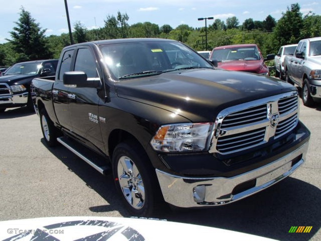 2013 1500 Big Horn Quad Cab 4x4 - Black Gold Pearl / Black/Diesel Gray photo #4