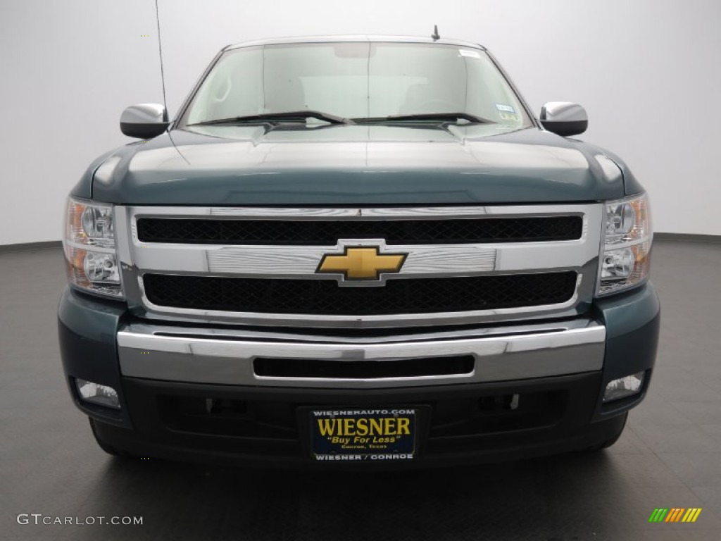 2011 Silverado 1500 LT Extended Cab - Blue Granite Metallic / Light Titanium/Ebony photo #2