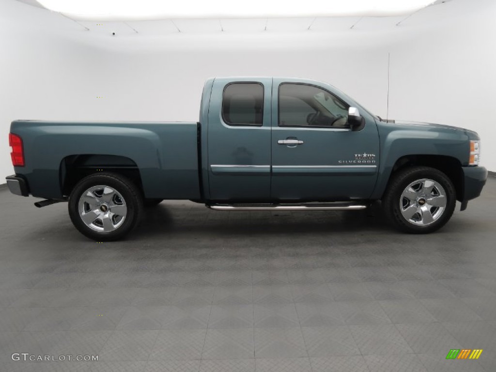 2011 Silverado 1500 LT Extended Cab - Blue Granite Metallic / Light Titanium/Ebony photo #4