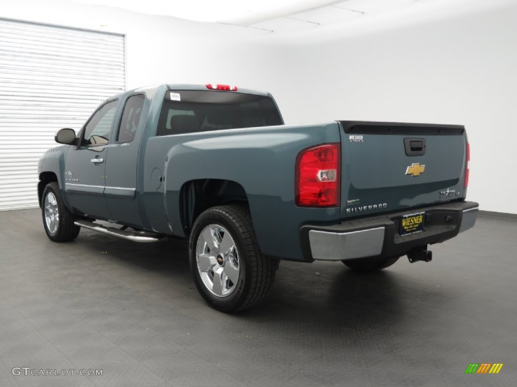 2011 Silverado 1500 LT Extended Cab - Blue Granite Metallic / Light Titanium/Ebony photo #7