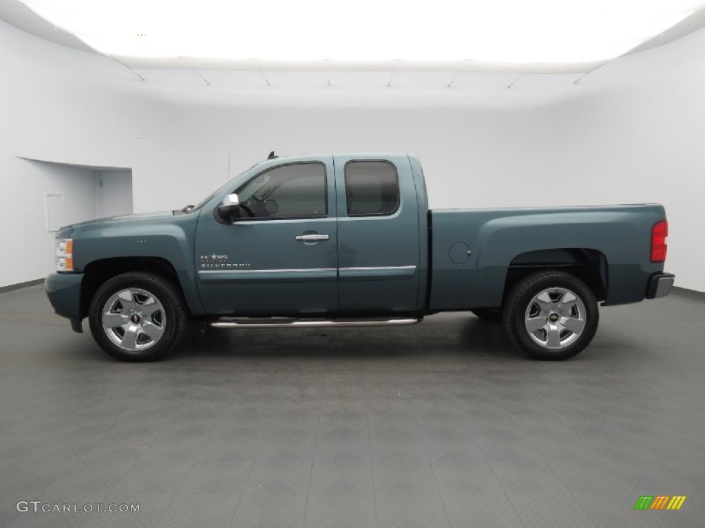 2011 Silverado 1500 LT Extended Cab - Blue Granite Metallic / Light Titanium/Ebony photo #8