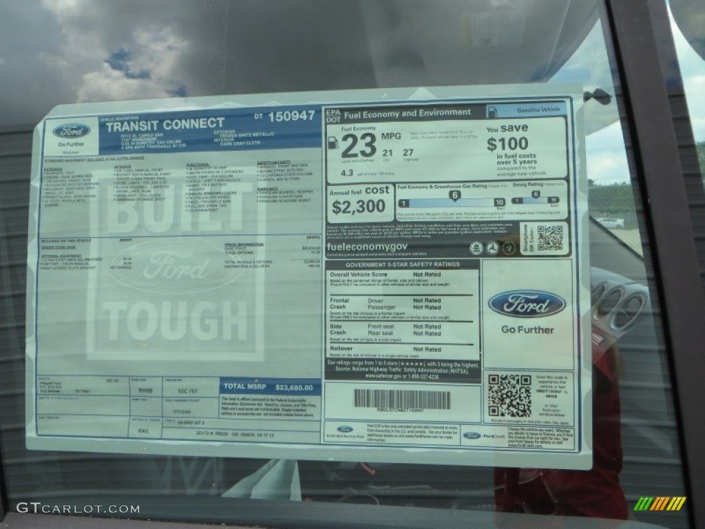 2013 Ford Transit Connect XL Van Window Sticker Photo #81826530