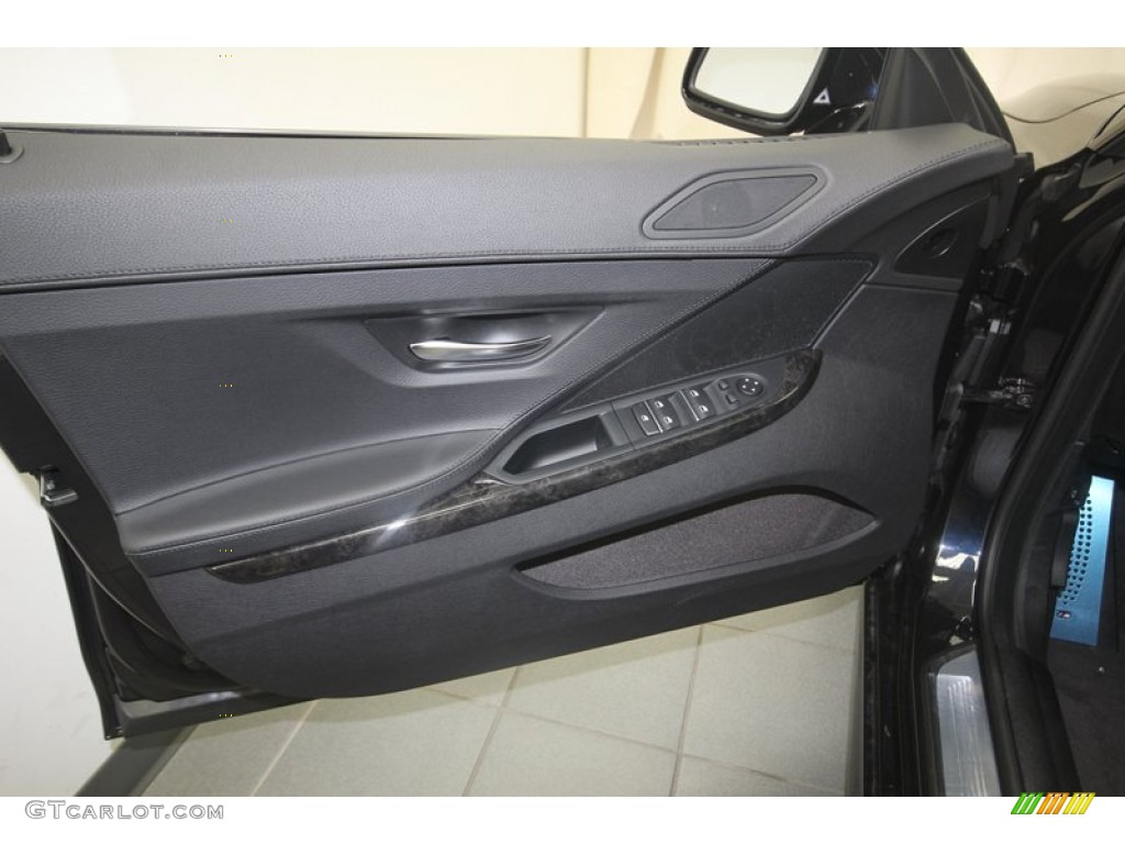 2014 BMW 6 Series 640i Gran Coupe Black Door Panel Photo #81827169