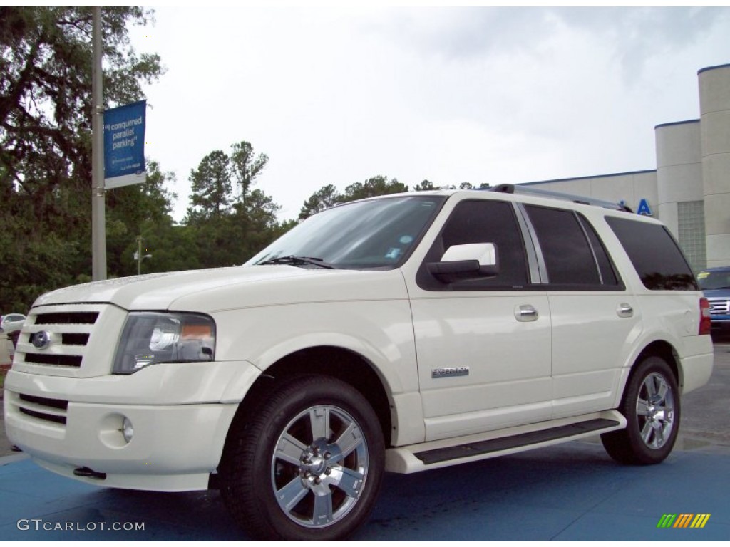 2008 Expedition Limited 4x4 - White Sand Tri Coat / Stone photo #1