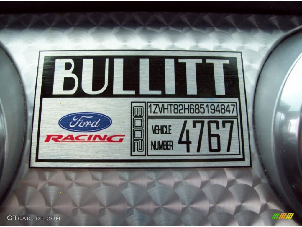 2008 Ford Mustang Bullitt Coupe Marks and Logos Photo #81828831