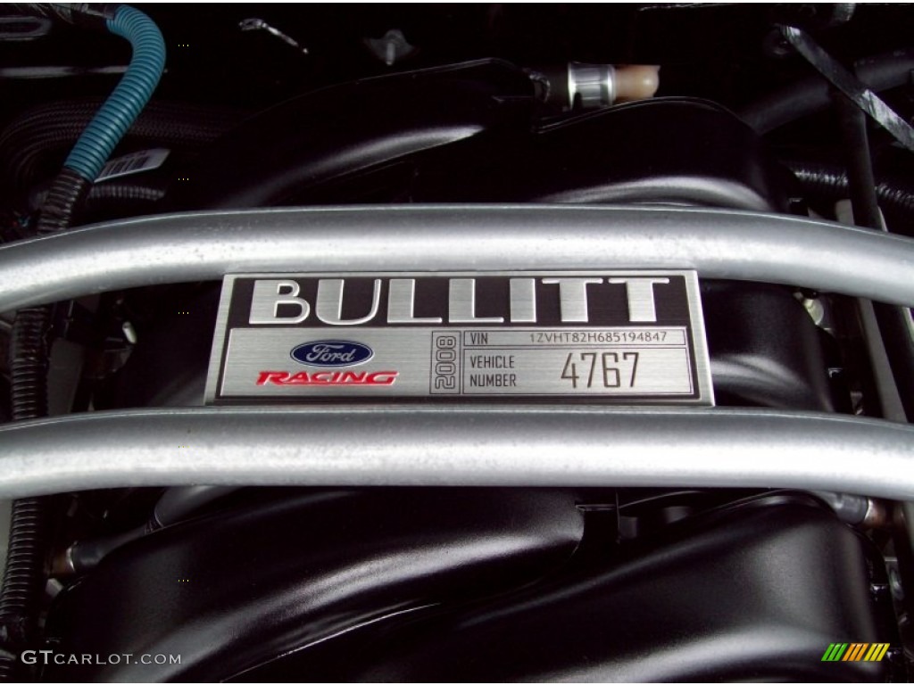 2008 Ford Mustang Bullitt Coupe Marks and Logos Photo #81828909