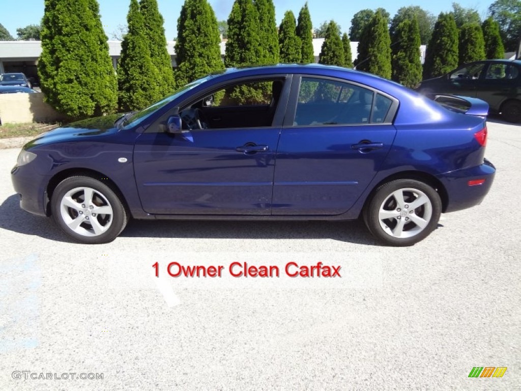 2006 MAZDA3 i Sedan - Strato Blue Mica / Black photo #2