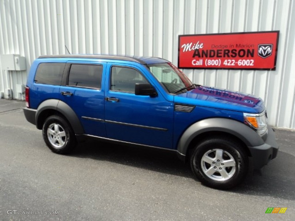 2007 Nitro SXT 4x4 - Electric Blue Pearl / Dark Slate Gray/Light Slate Gray photo #2