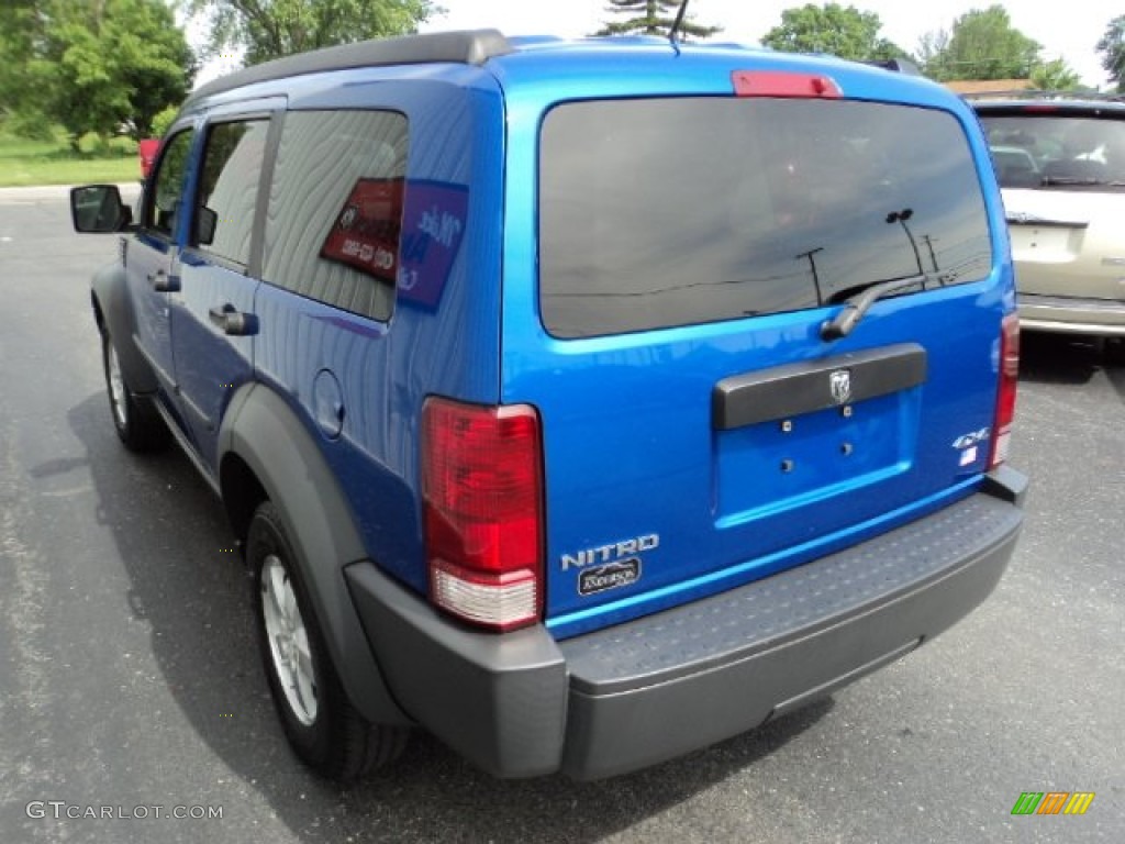 2007 Nitro SXT 4x4 - Electric Blue Pearl / Dark Slate Gray/Light Slate Gray photo #3