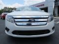 2012 White Platinum Tri-Coat Ford Fusion SEL V6  photo #2