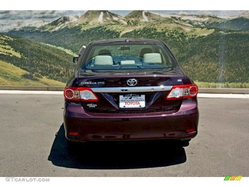 2013 Corolla LE Special Edition - Black Currant Metallic / Bisque photo #4