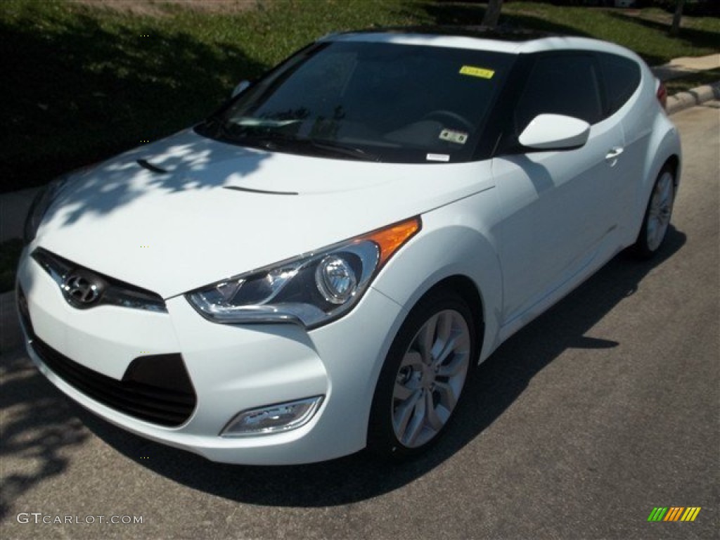 2013 Veloster  - Century White / Black/Red photo #1