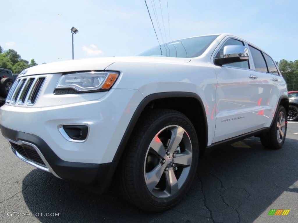 2014 Grand Cherokee Limited - Bright White / New Zealand Black/Light Frost photo #3