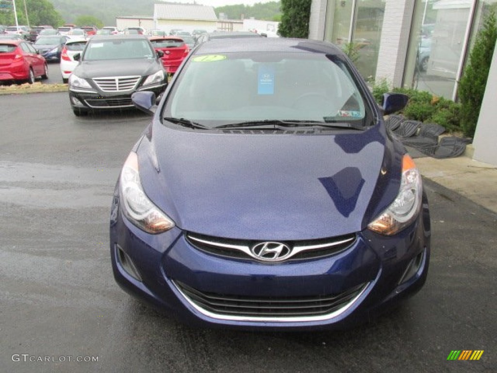 2012 Elantra GLS - Indigo Night Blue / Black photo #4