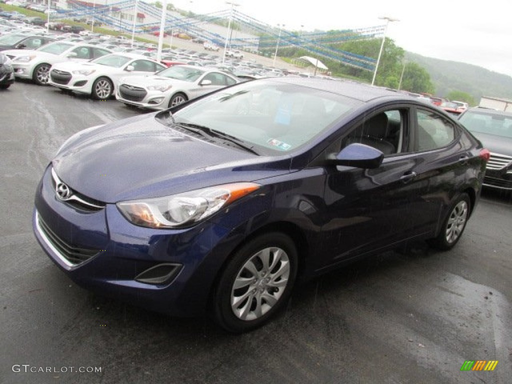 2012 Elantra GLS - Indigo Night Blue / Black photo #5