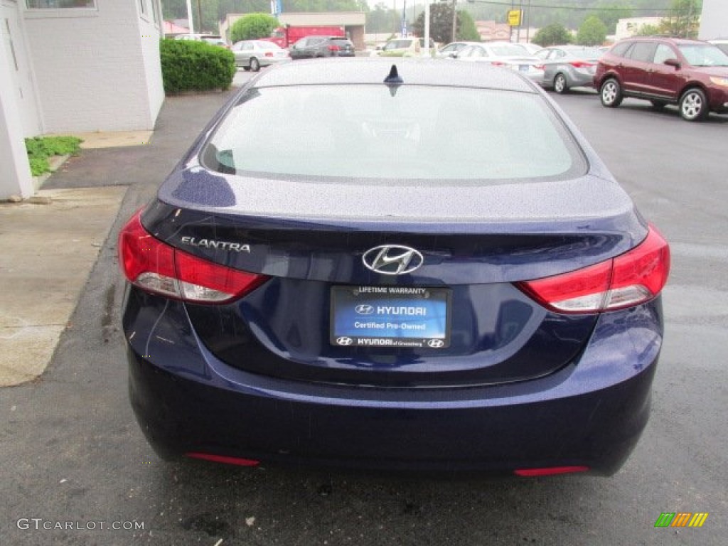 2012 Elantra GLS - Indigo Night Blue / Black photo #8