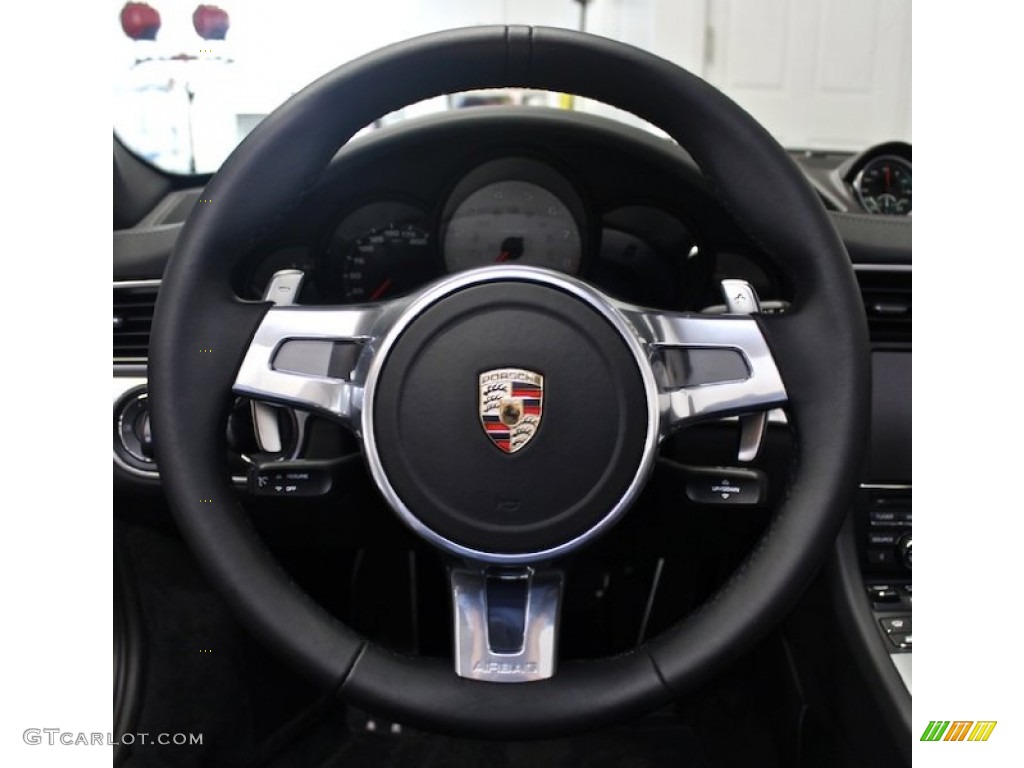 2012 Porsche New 911 Carrera S Cabriolet Black Steering Wheel Photo #81838680