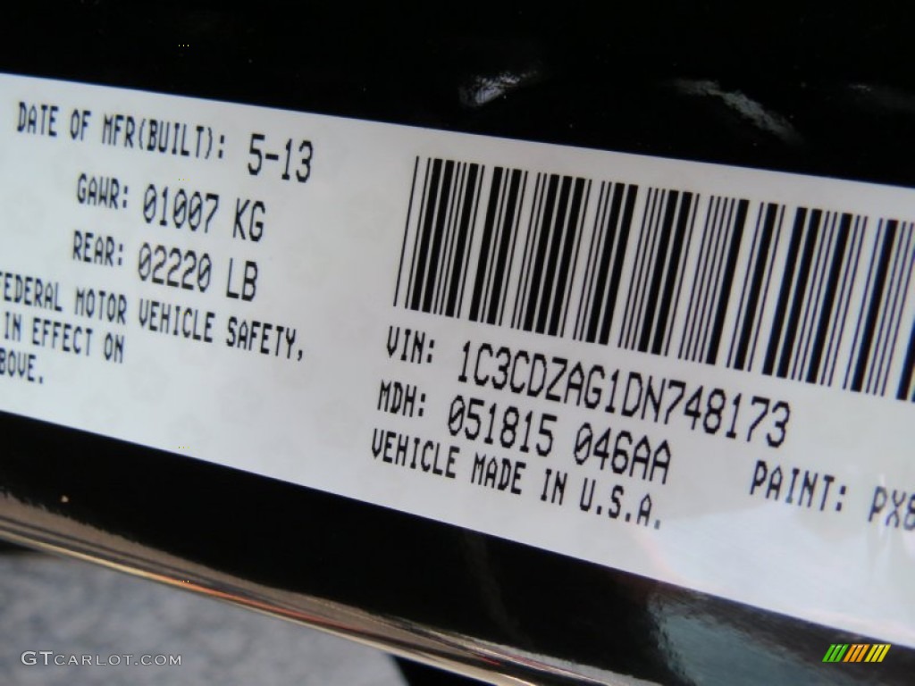 2013 Avenger SE V6 Blacktop - Black / Black photo #17