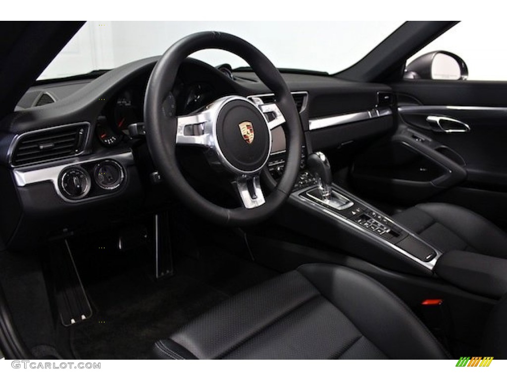 Black Interior 2012 Porsche New 911 Carrera S Cabriolet Photo #81839880