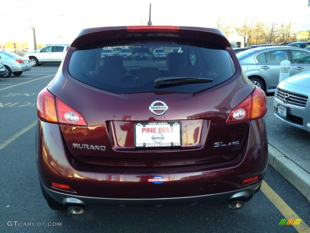 2009 Murano SL AWD - Merlot Metallic / Beige photo #6