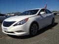 Pearl White 2011 Hyundai Sonata SE