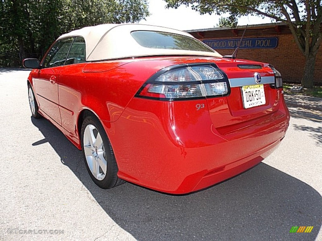 2010 9-3 2.0T Convertible - Laser Red / Parchment photo #3