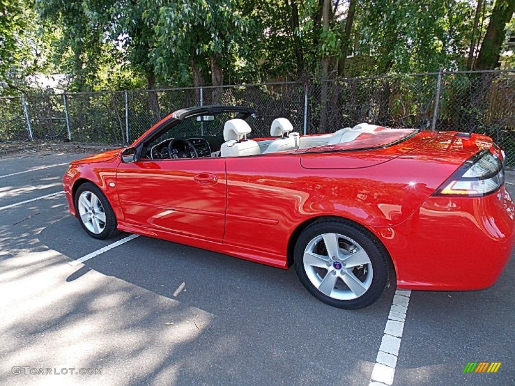 2010 9-3 2.0T Convertible - Laser Red / Parchment photo #32
