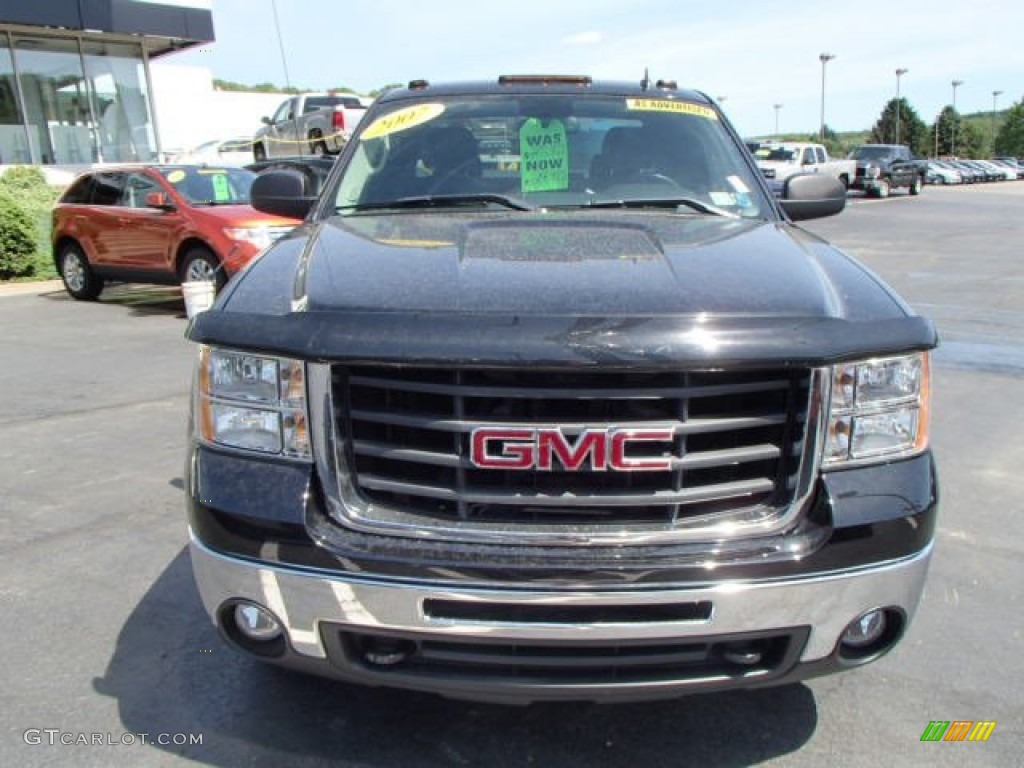 2007 Sierra 2500HD SLE Extended Cab 4x4 - Onyx Black / Ebony Black photo #2