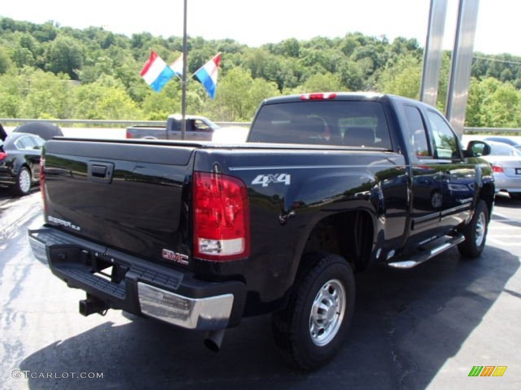 2007 Sierra 2500HD SLE Extended Cab 4x4 - Onyx Black / Ebony Black photo #5