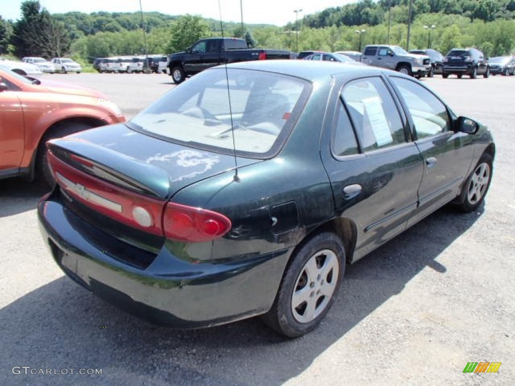 2003 Cavalier LS Sedan - Dark Green Metallic / Neutral Beige photo #6