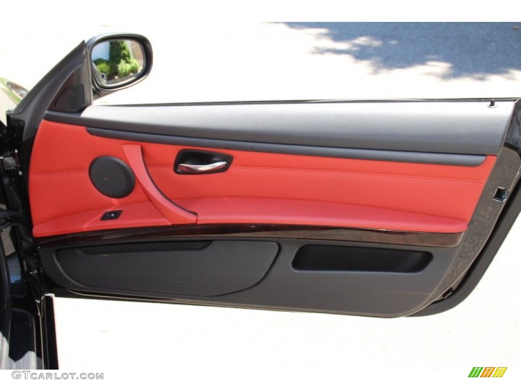 2012 3 Series 335i xDrive Coupe - Black Sapphire Metallic / Coral Red/Black photo #23