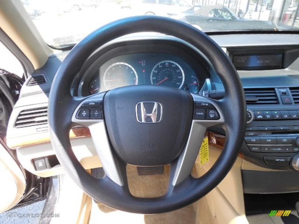 2011 Honda Accord EX V6 Sedan Ivory Steering Wheel Photo #81849594