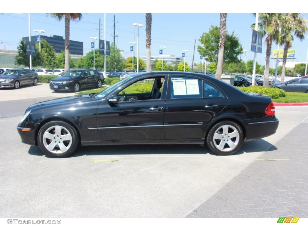 Obsidian Black Metallic 2004 Mercedes-Benz E 500 Sedan Exterior Photo #81851673
