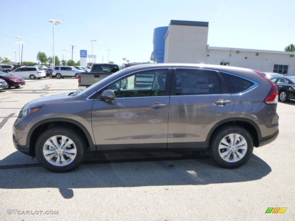 2013 CR-V EX AWD - Urban Titanium Metallic / Beige photo #6