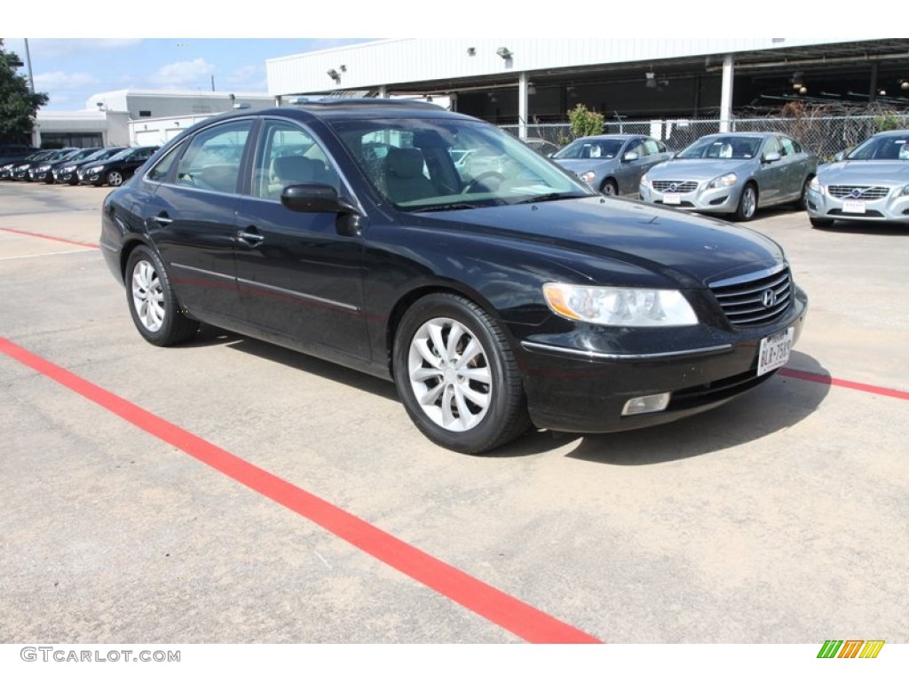 2006 Azera Limited - Ebony Black / Beige photo #1