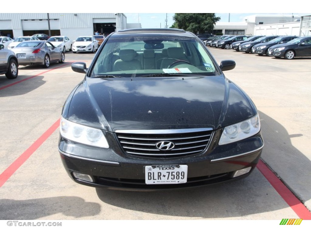 2006 Azera Limited - Ebony Black / Beige photo #2